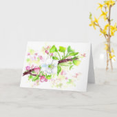 Carte de voeux Apple Blossom Watercolor (Fleur jaune)