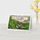 Carte de voeux - "après petit déjeuner" - île de (Fleur jaune)