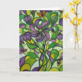 Carte de voeux aquarelle (Fleur jaune)
