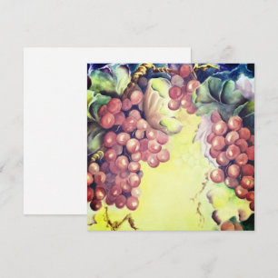 Carte de voeux Aquarelle de raisins de vignoble   