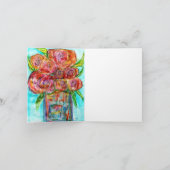 Carte de voeux aquarelle Floral Arrangement (Intérieur)