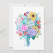 Carte de voeux, aquarelle florale, vierge à l'inté (Devant)