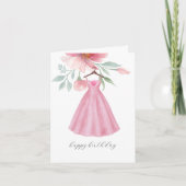 Carte de voeux aquarelle Joyeux anniversaire (Devant)