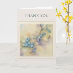 Carte de vœux aquarelle myrtille — Pastel Botan