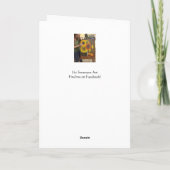 Carte de voeux - Aquarelle NGA - Tournesol Jaune (Dos)