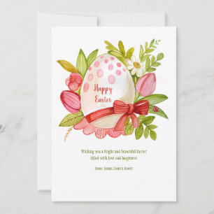 Carte de vœux aquarelle œuf de Pâques