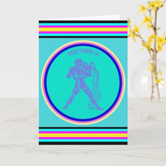 Carte de voeux Aquarius (Fleur jaune)