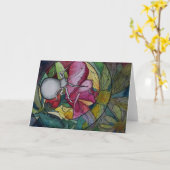 Carte de voeux : "Araignée de fleurs" (Fleur jaune)