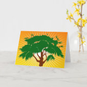 Carte de voeux arborescente (Fleur jaune)