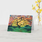 Carte de voeux Arbre à érable japonais (Fleur jaune)