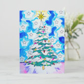 Carte de vœux arbre de Noël (Debout devant)