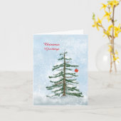 Carte de vœux arbre de Noël (Fleur jaune)