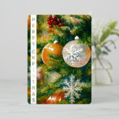 Carte de voeux Arbre de Noël (Debout devant)