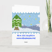 Carte de voeux Arbre de Noël en verre tendu (Dos)