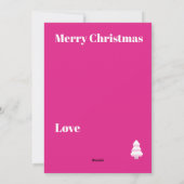 Carte de voeux Arbre de Noël rose étoiles (Dos)