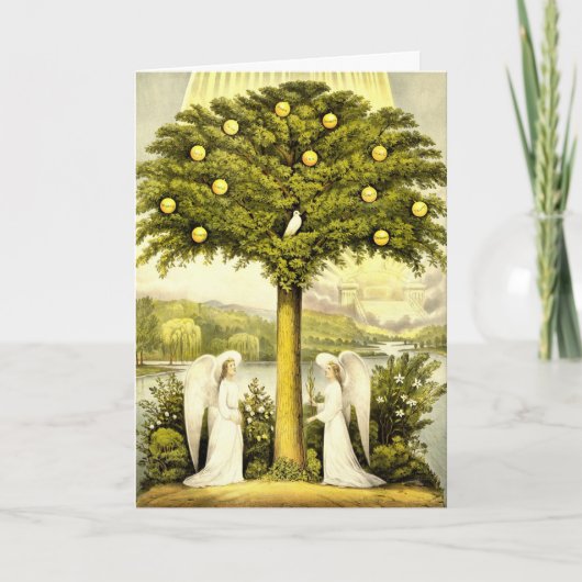 Carte de voeux Arbre de vie (Devant)