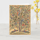 Carte de voeux Arbre de vie (Fleur jaune)