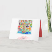 Carte de voeux Arbre de vie rouge (Dos)