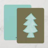 Carte de vœux arbre dessinée à la main (Devant / Derrière)