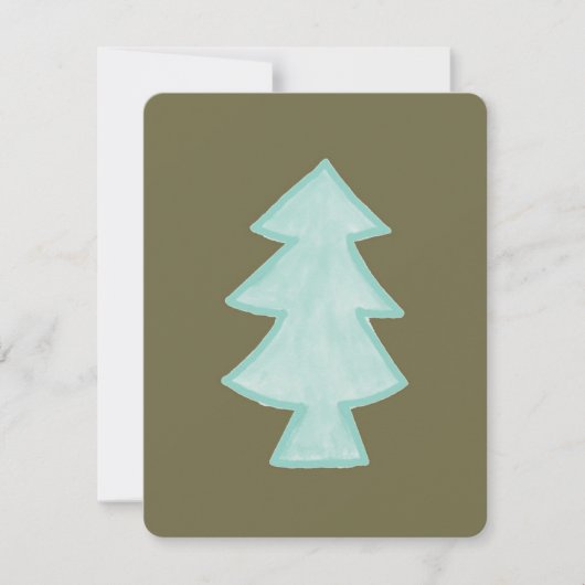 Carte de vœux arbre dessinée à la main (Devant)