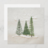 Carte de vœux Arbres d'hiver (Devant / Derrière)