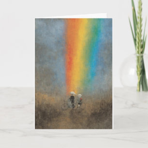 Carte de voeux arc-en-ciel