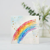 Carte de vœux Arc-en-ciel. (Debout devant)