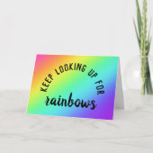 Carte de vœux arc-en-ciel Keep Looking Up (Devant)