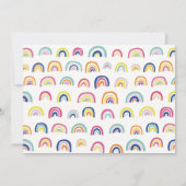 Carte de vœux arc-en-ciel mignonne (Dos)