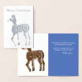 Carte de voeux Argent Reindeer (Affichage)