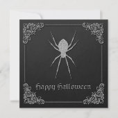 Carte de voeux Argent Spider Halloween (Devant)