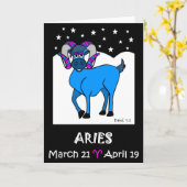 Carte de voeux Aries (Fleur jaune)