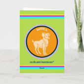Carte de voeux Aries (Dos)