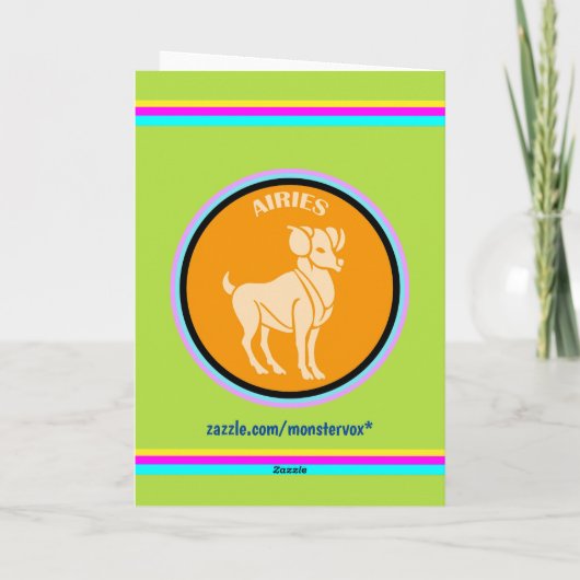 Carte de voeux Aries (Dos)