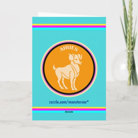 Carte de voeux Aries (Dos)