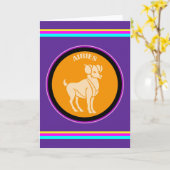 Carte de voeux Aries (Fleur jaune)