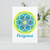 Carte de voeux Arigatai - terre (Debout devant)