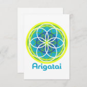 Carte de voeux Arigatai - terre (Devant / Derrière)