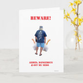 Carte de voeux armée et dangereuse (Fleur jaune)