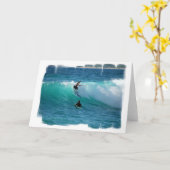 Carte de voeux Arrière - plan surf (Fleur jaune)