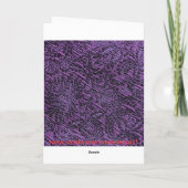 Carte de voeux Arrière - plan violet (Dos)