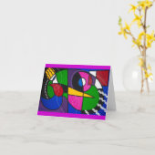 Carte de voeux Art Abstrait (Fleur jaune)