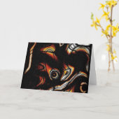 Carte de voeux Art Abstrait (Fleur jaune)