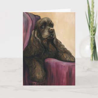 Carte de voeux Art "Chocolate Cocker Spaniel"