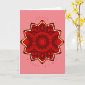 Carte de voeux Art déco Heureuse Sainte-Valentin (Fleur jaune)