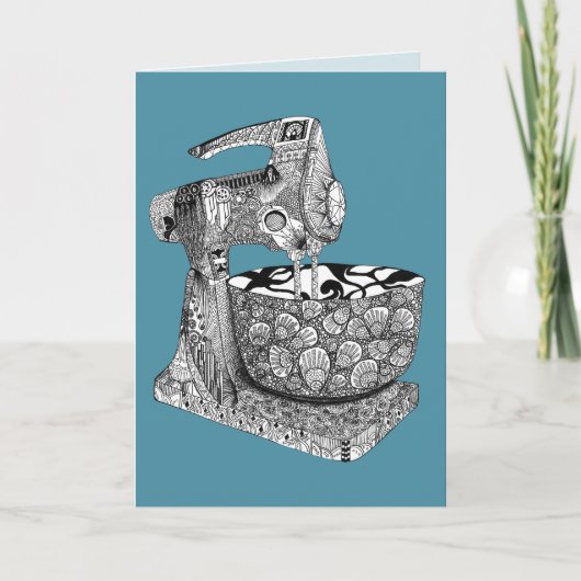 carte de voeux art déco mixer (Devant)