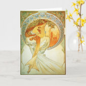 Carte de voeux Art Nouveau (Fleur jaune)