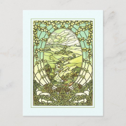 Carte de voeux Art nouveau design. (Devant)