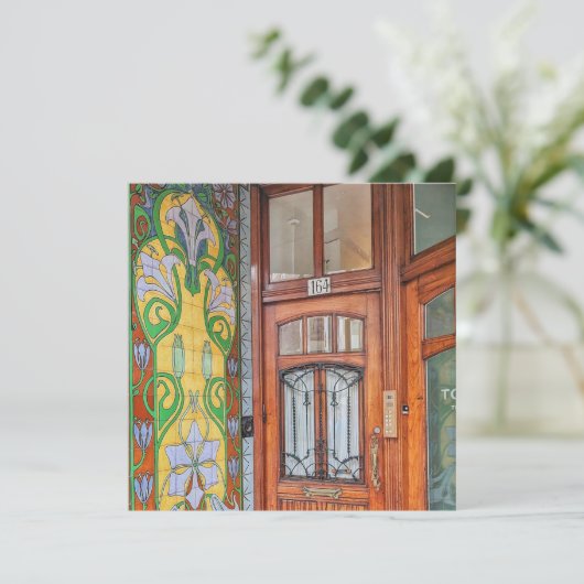 Carte de voeux Art Nouveau néerlandais (Debout devant)