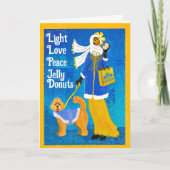 Carte de voeux Art Nouveau Retro Hanoukka (Devant)